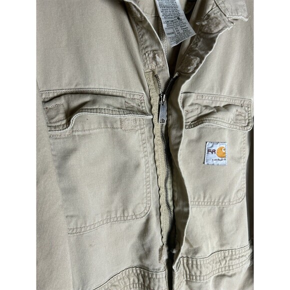 Carhartt FR Men's Khaki/Tan Size 44 Short Coveralls RN# 14806 - Picture 7 of 12
